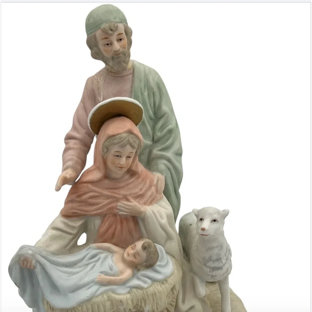 1983 Lefton Christopher Collection Musical Nativity‎ Away in a Manger Figurine